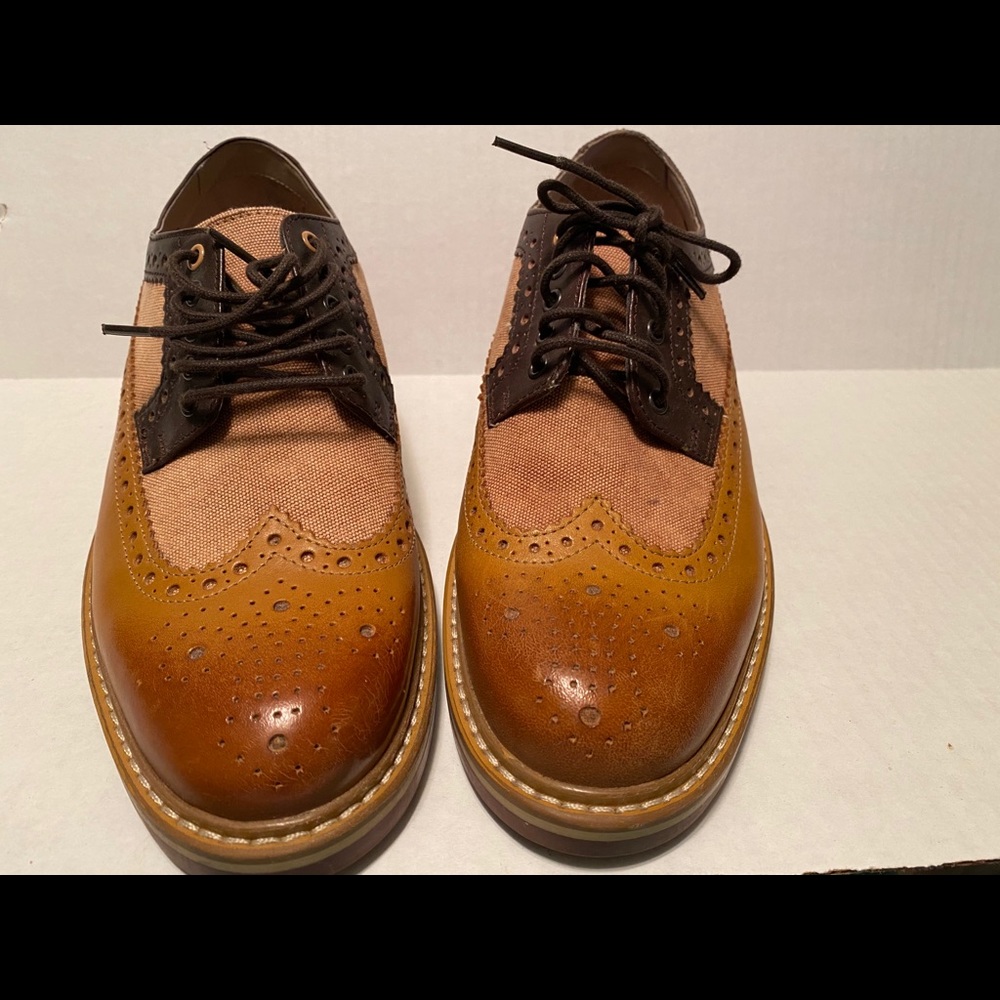 Mens Clarks Tan Leather Shoes Size 10.5